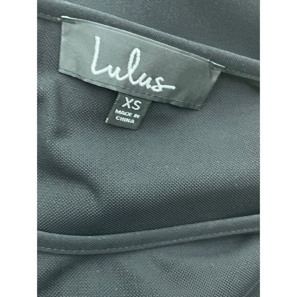 Lulu’s Black Tassel Short Sleeve Mini Dress Size XS - Picture 11 of 11